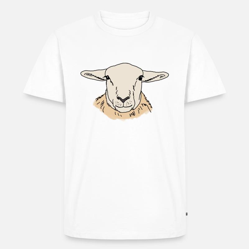 Schaf Kopf - Männer Premium Bio T-Shirt - undefined