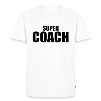 Coach - T-shirt Premium bio Homme - blanc - Devant - Nico (187cm)