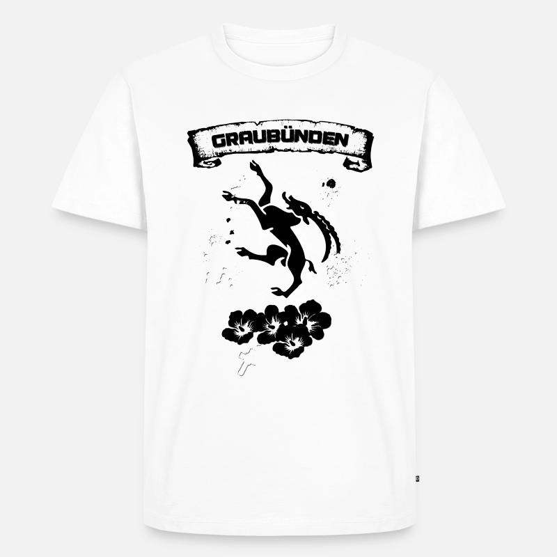 Graubünden - Männer Premium Bio T-Shirt - Weiß