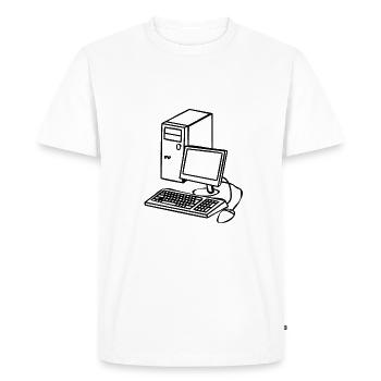 PC dans le style comique - T-shirt Premium bio Homme - blanc - Devant - Nico (187cm)