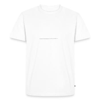 Cadeau humour et drôle bavard ou bavarde - T-shirt Premium bio Homme - blanc - Devant - Nico (187cm)