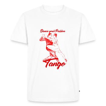 Tango Danse Couple De Danse - T-shirt Premium bio Homme - blanc - Devant - Nico (187cm)