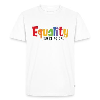 Equality Hurts No One - Men's Premium Organic T-Shirt - white - Front - Nico (187cm)