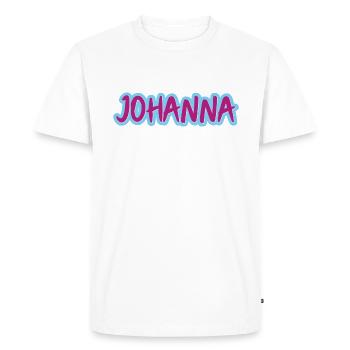 Johanna nom fille nom de fille Johanna - T-shirt Premium bio Homme - blanc - Devant - Nico (187cm)