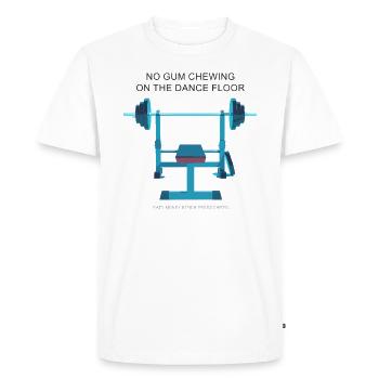 Eazy Money Bench Press Cartel - Piste de danse - T-shirt Premium bio Homme - blanc - Devant - Nico (187cm)