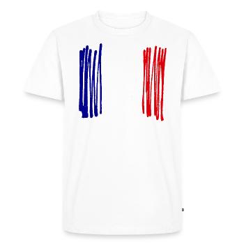 France Strip - T-shirt Premium bio Homme - blanc - Devant - Nico (187cm)