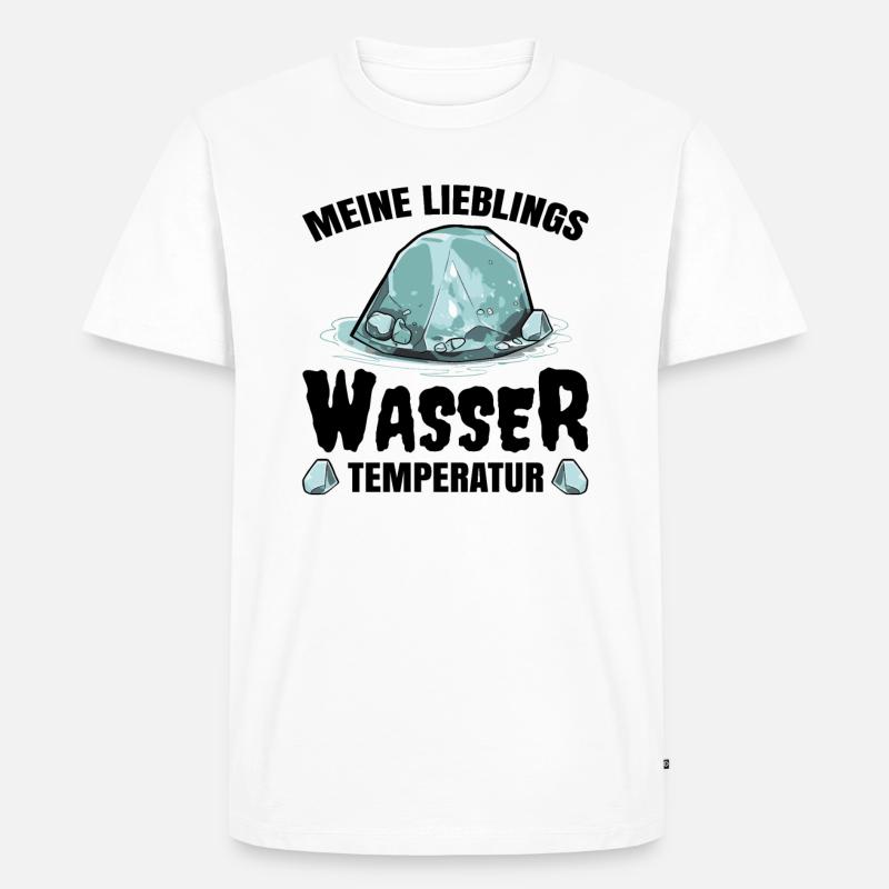 Eisbaden im Eiswasser - Männer Premium Bio T-Shirt - Weiß