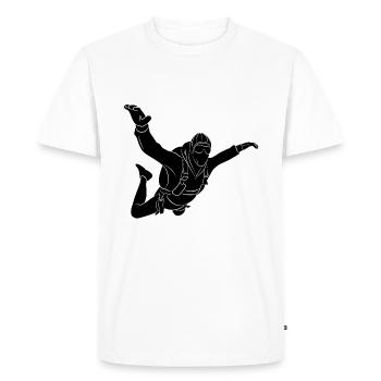 Skydiving Skydiver - Men's Premium Organic T-Shirt - white - Front - Nico (187cm)