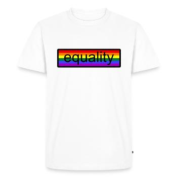 Equality - Men's Premium Organic T-Shirt - white - Front - Nico (187cm)