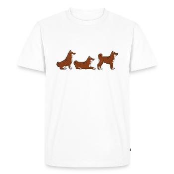 place get shiba inu - Men's Premium Organic T-Shirt - white - Front - Nico (187cm)