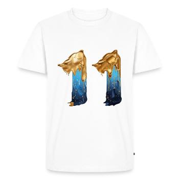 NON. 11 NUMÉRO 11 COOL 11E ANNIVERSAIRE - T-shirt Premium bio Homme - blanc - Devant - Nico (187cm)