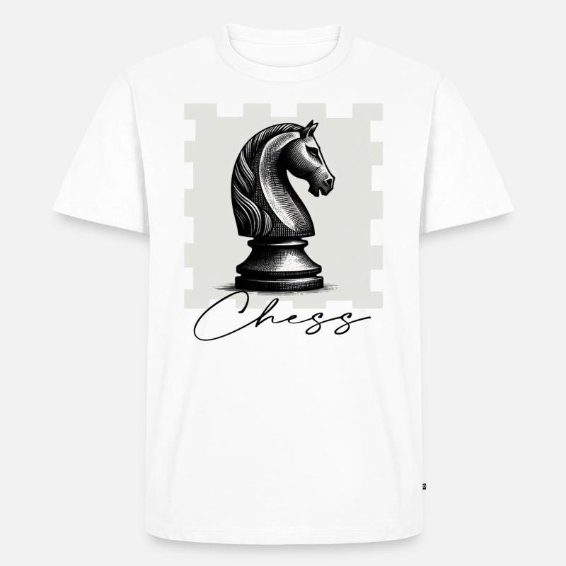 Chess - Männer Premium Bio T-Shirt - Weiß