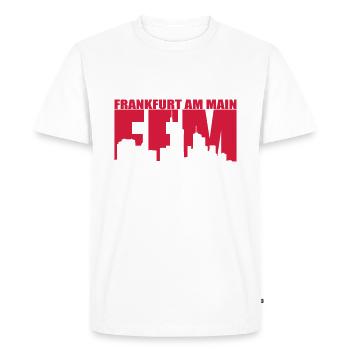 FFM - Frankfurt am Main - T-shirt Premium bio Homme - blanc - Devant - Nico (187cm)