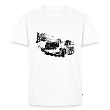 construction machine - Men's Premium Organic T-Shirt - white - Front - Nico (187cm)