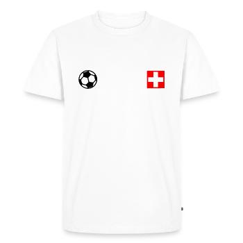Suisse - T-shirt Premium bio Homme - blanc - Devant - Nico (187cm)
