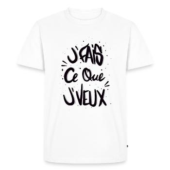 I do what I want - Men's Premium Organic T-Shirt - white - Front - Nico (187cm)