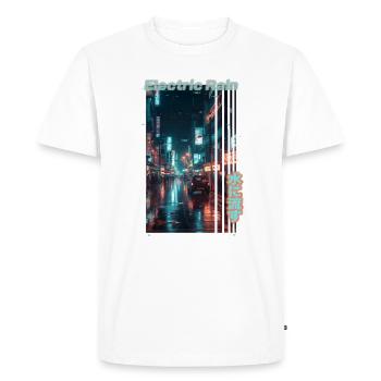Pluie électrique - T-shirt Premium bio Homme - blanc - Devant - Nico (187cm)