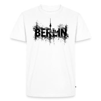 Berlin Grunge City TV Tower - Men's Premium Organic T-Shirt - white - Front - Nico (187cm)