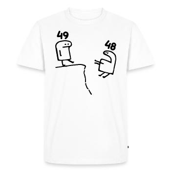 49 ans - Cadeau 49e Anniversaire Amusant 49 ans - T-shirt Premium bio Homme - blanc - Devant - Nico (187cm)