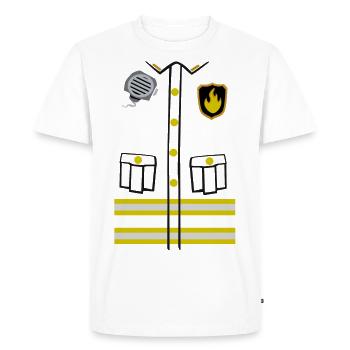Firefighter Costume - Men's Premium Organic T-Shirt - white - Front - Nico (187cm)