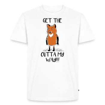 Fox foxes funny saying gift - Men's Premium Organic T-Shirt - white - Front - Nico (187cm)