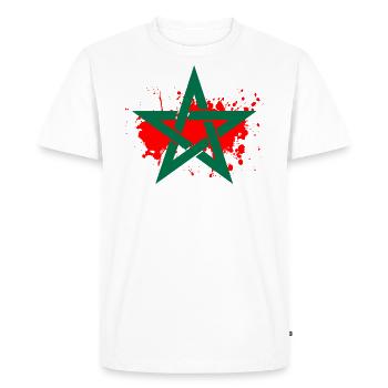 moroccan star morocco - Men's Premium Organic T-Shirt - white - Front - Nico (187cm)