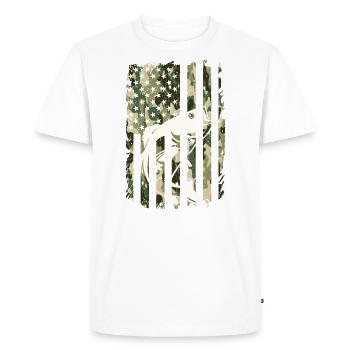 Pêche à la perche Pêche à la ligne camouflage - T-shirt Premium bio Homme - blanc - Devant - Nico (187cm)