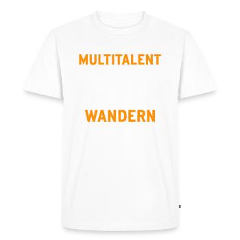 Wander all-rounder gift idea - Men's Premium Organic T-Shirt - white - Front - Nico (187cm)