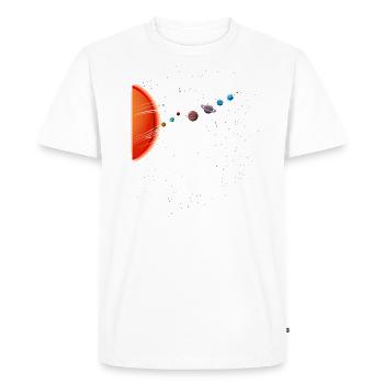 Astronomie de la Voie lactée des planètes du système solaire - T-shirt Premium bio Homme - blanc - Devant - Nico (187cm)