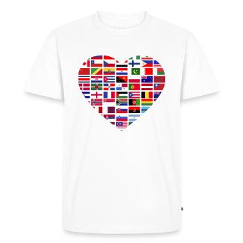 Drapeaux des pays du monde - T-shirt Premium bio Homme - blanc - Devant - Nico (187cm)