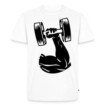 Gym Sport sport de musculation - T-shirt Premium bio Homme - blanc - Devant - Nico (187cm)