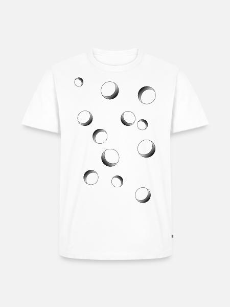 Fori nella pancia - effetto ottico - Maglietta ecologica premium da uomo - bianco