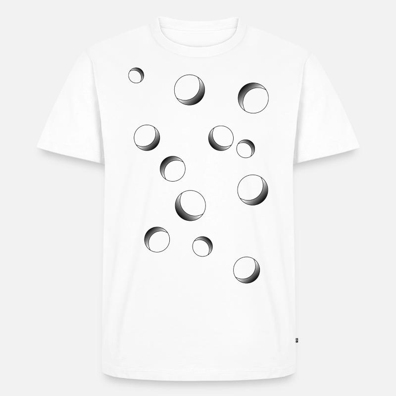 Löcher im Bauch - optischer Effekt - Männer Premium Bio T-Shirt - Weiß