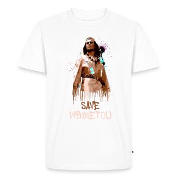 save winnetou,winnetou,indian,illustration - Men's Premium Organic T-Shirt - white - Front - Nico (187cm)