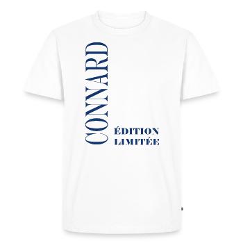 Edition limitée connard - T-shirt Premium bio Homme - blanc - Devant - Nico (187cm)