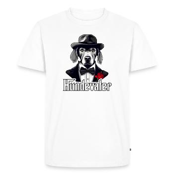 Dog Father, Mafia, Labrador, Dog Father - Men's Premium Organic T-Shirt - white - Front - Nico (187cm)