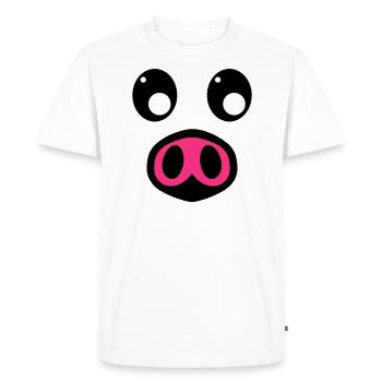Déguisement de cochon - T-shirt Premium bio Homme - blanc - Devant - Nico (187cm)