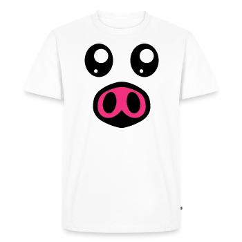 Costume de cochon - T-shirt Premium bio Homme - blanc - Devant - Nico (187cm)