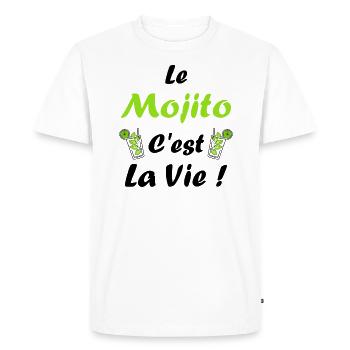 Le Mojito c'est la vie - T-shirt Premium bio Homme - blanc - Devant - Nico (187cm)
