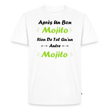 Mojito - T-shirt Premium bio Homme - blanc - Devant - Nico (187cm)