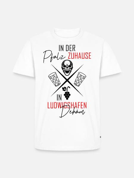 In Ludwigshafen dehäm - Männer Premium Bio T-Shirt - Weiß