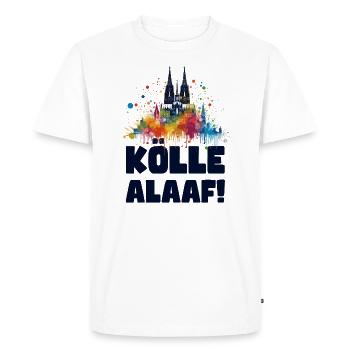 Cologne Kölle Carnival Gebützt Kölle Alaaf Jeck Party - Men's Premium Organic T-Shirt - white - Front - Nico (187cm)