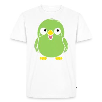 Mignonne petite perruche - T-shirt Premium bio Homme - blanc - Devant - Nico (187cm)