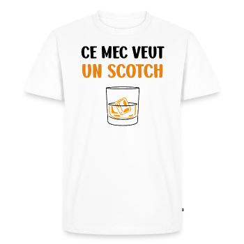 Scotch - T-shirt Premium bio Homme - blanc - Devant - Nico (187cm)