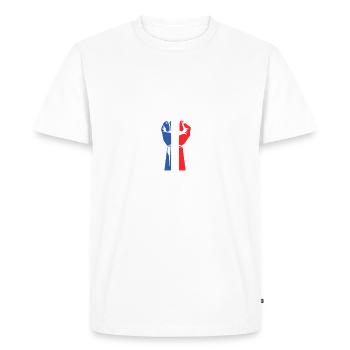 Homme patriotes - T-shirt Premium bio Homme - blanc - Devant - Nico (187cm)
