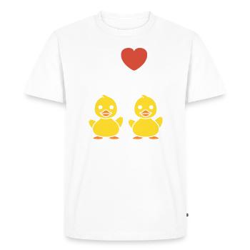 humour canard - T-shirt Premium bio Homme - blanc - Devant - Nico (187cm)