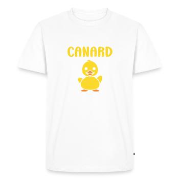 humour canard - T-shirt Premium bio Homme - blanc - Devant - Nico (187cm)