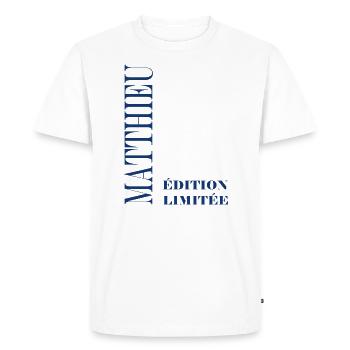 Matthieu - T-shirt Premium bio Homme - blanc - Devant - Nico (187cm)