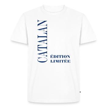 catalan - T-shirt Premium bio Homme - blanc - Devant - Nico (187cm)