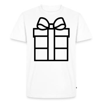 Petite boite cadeau - T-shirt Premium bio Homme - blanc - Devant - Nico (187cm)